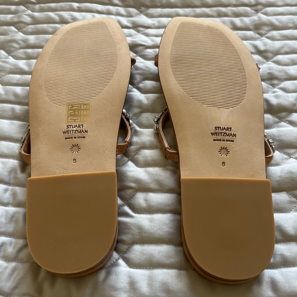 Stuart Weitzman Aleena Shine Flat Sandal NWT - Picture 5 of 6